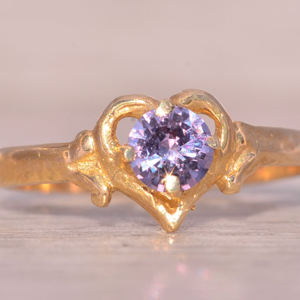 Lab Created Color Change Ring In Yellow Gold